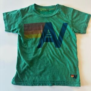 Aviator Nation Kids Logo Tee Kelley Green size 4